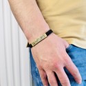 Gümüş Erkek Bileklik,14k Altın Kaplama, El Örgüsü Şık Ve Modern Tasarım