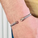 Gümüş Erkek Bileklik,14K Rose Altın Kaplama,Sim Desen Harf Yazılabilir,Şık Hediye