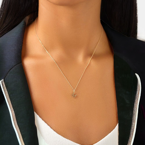 Altın Harf Kolye ``M HARFİ``