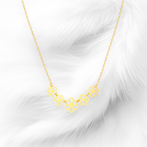 Altın Çiçekler Kolye