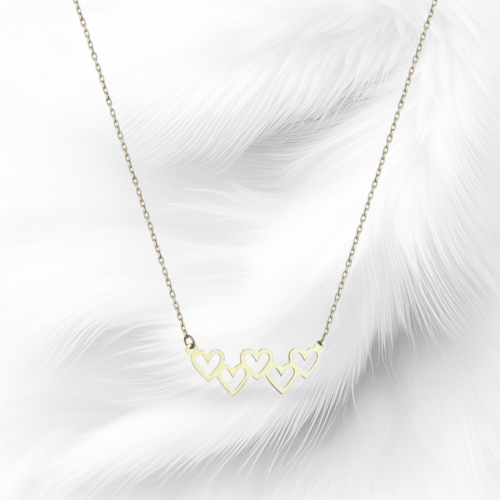 Altın Kalpler Kolye