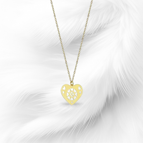Altın Kalp Kolye