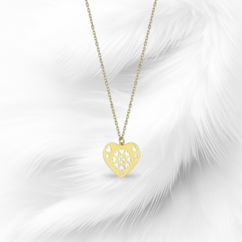 Altın Kalp Kolye