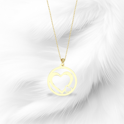 Altın Kalp Kolye