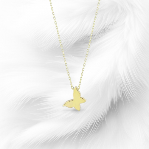 Altın Kelebek Kolye